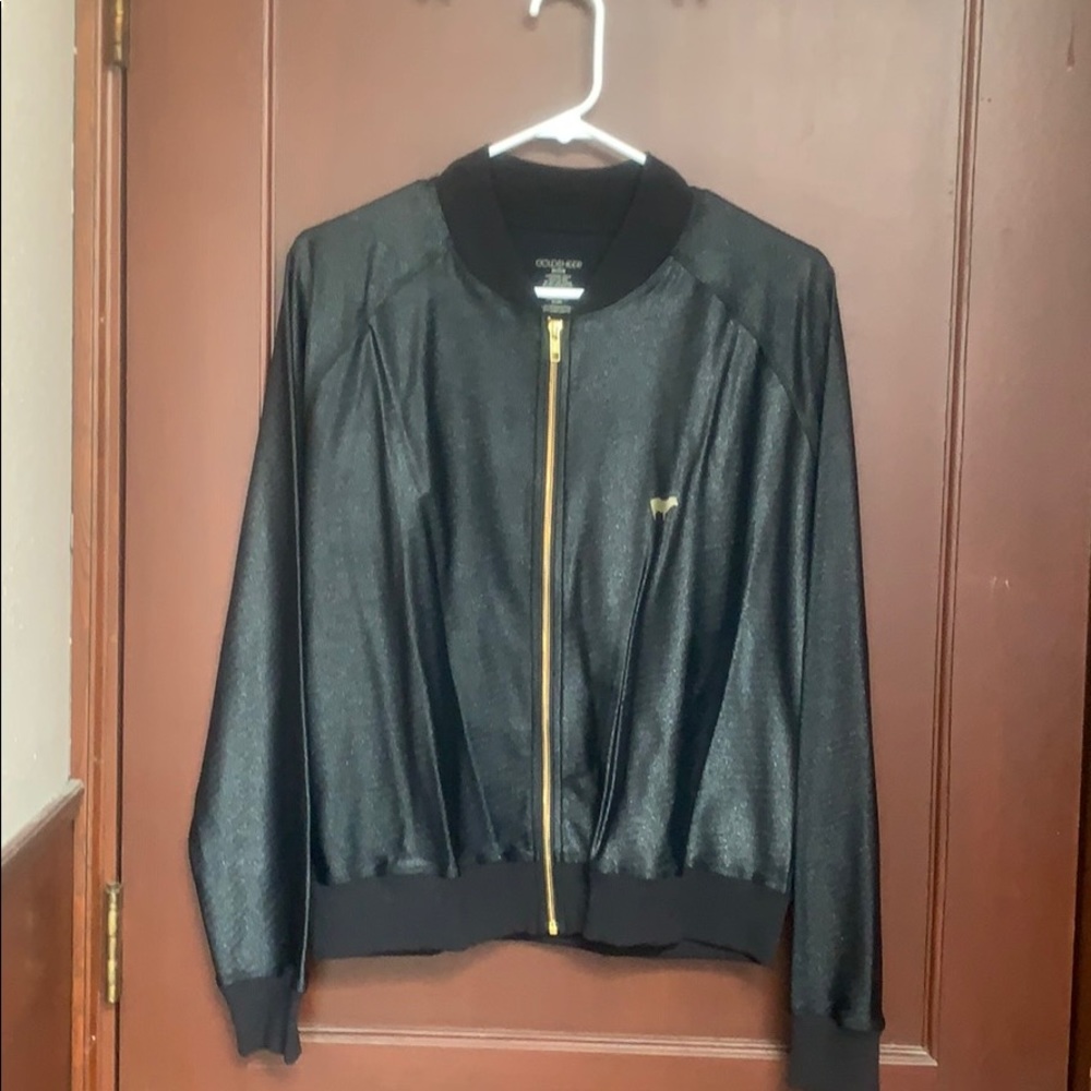 Goldsheep black glitter bomber jacket